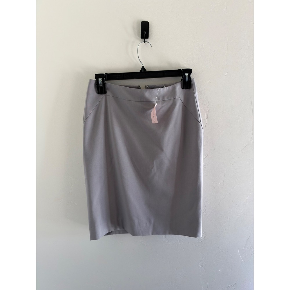 Ann Taylor Womens Petite 0P Grey Pencil Skirt NWT Professional Office Wear